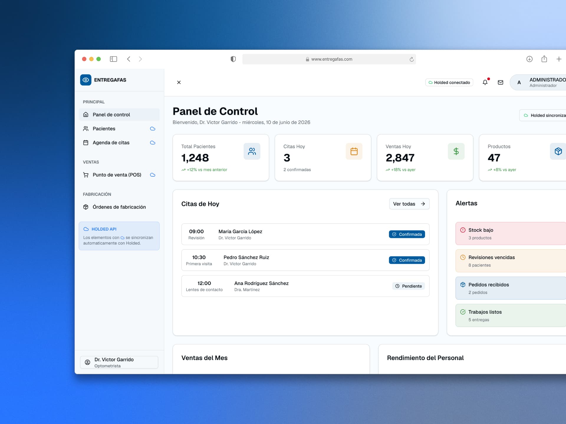 Software de gestión para óptica